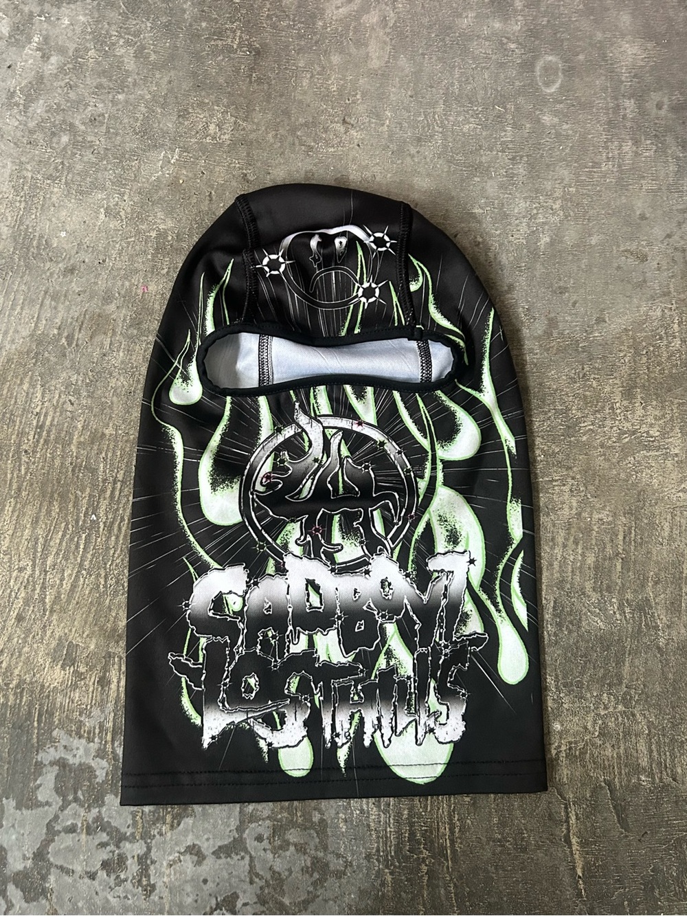 Sadboyz x Lost Hills - Crying Skeleton Graphic Face Mask Balaclava Shiesty